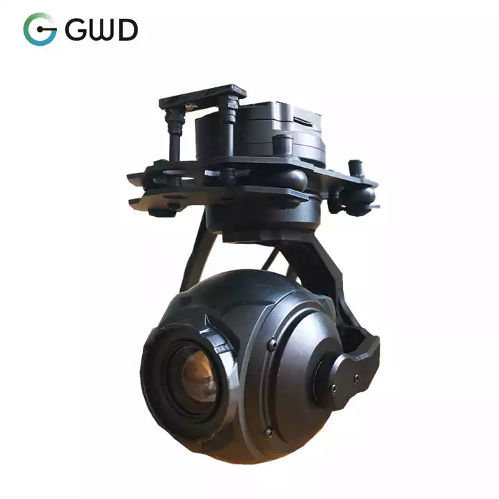 GWD-TGIP10A Drone 10x IP Zoom Gimbal Camera Outdoor 1080P HD Aerial Photography Patrol 3 Axis Gimbal Camera Stabilizer with For UAV
