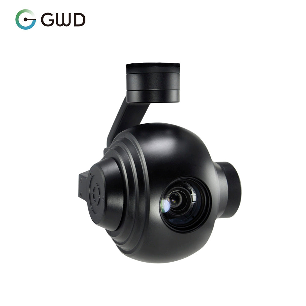 GWD-Q10T Ethernet Output TCP Control 1080p High Range Sports UAV Zoom Gimbal Camera 3 Axis Drone Object Auto Tracking Camera